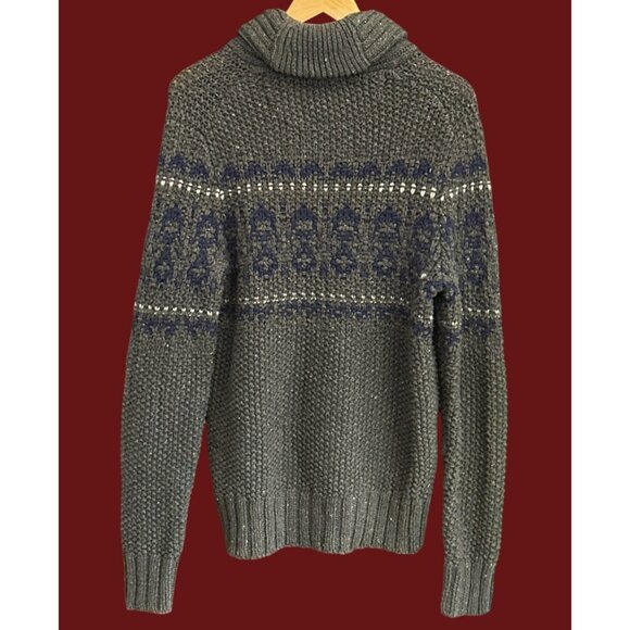 Banana Republic Heritage Shawl Collar Chunky Knit Nordic Alpine Winter Sweater - Picture 4 of 6